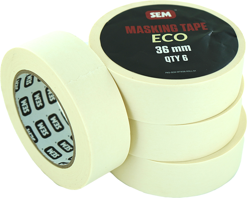 SEM ECO WHITE MASKING TAPE 36MM (CARTON OF 24)