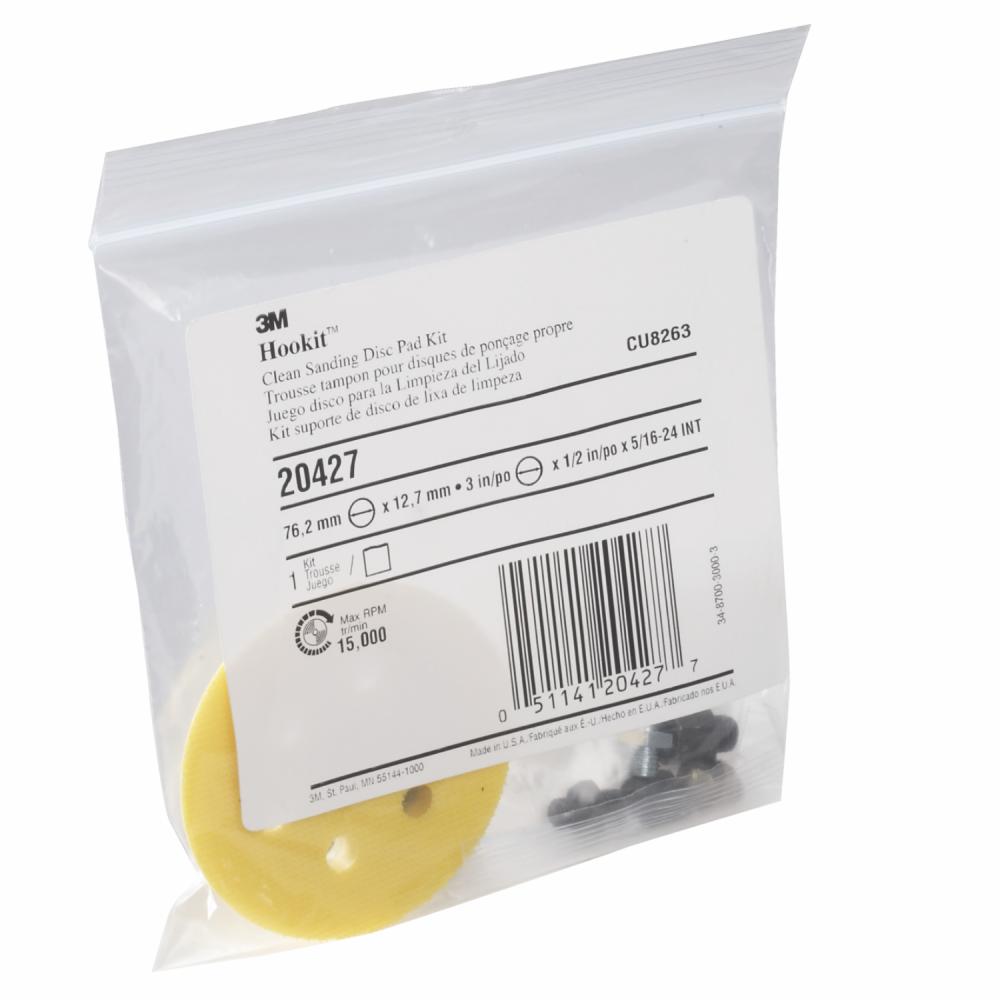 3M Hookit Disc Yellow Back-Up Pad Kit 76MM