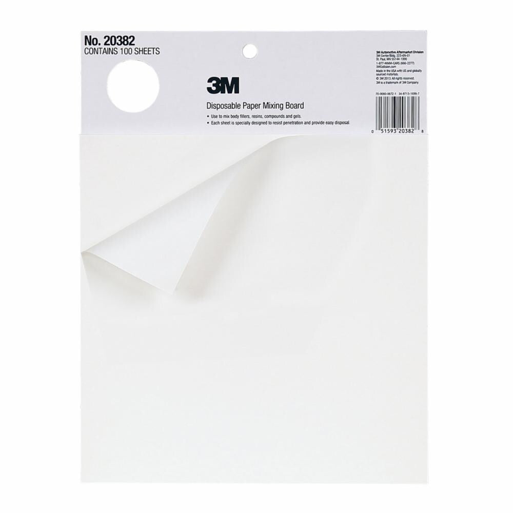 3M Disposable Paper Mixing Board 100 Sheets